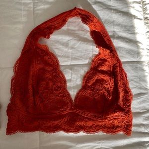 Urban Outfitters burnt orange lace bralette